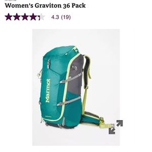 Marmot Graviton Women’s 36L Pack, Used Once